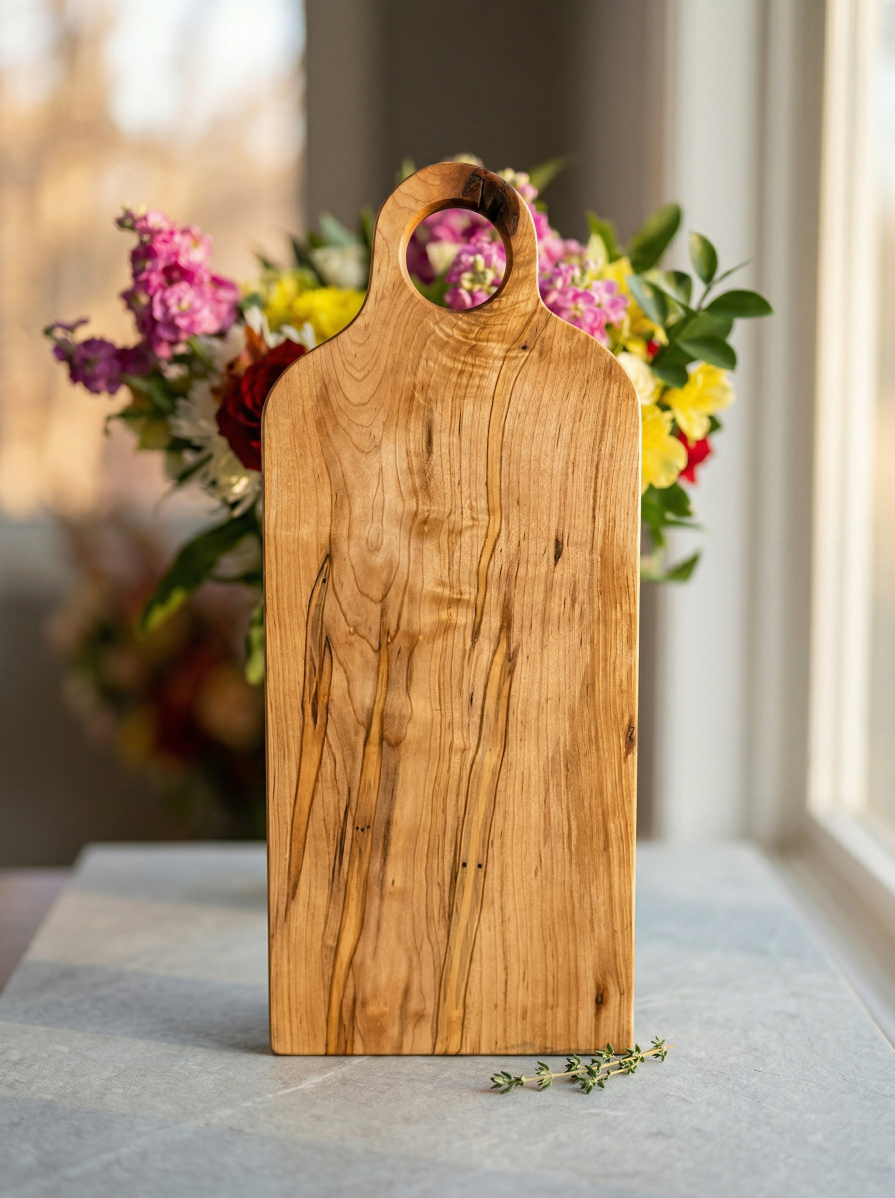 Ambrosia maple paddle board with natural grain